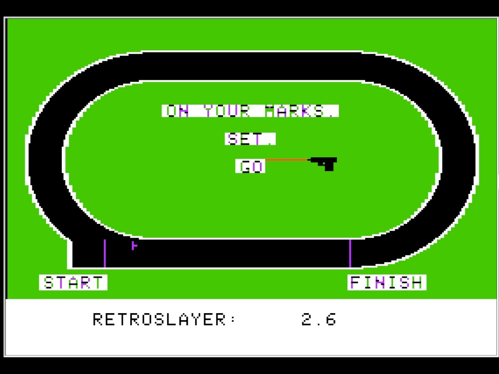 Gameplay of Olympic Decathlon for Apple II